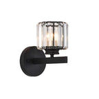 Wall Sconce Light Iron Crystal E27 Base Glass Shade | Euroselle