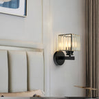 Wall Sconce Light Iron Crystal E27 Base Glass Shade | Euroselle