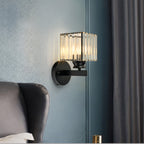 Wall Sconce Light Iron Crystal E27 Base Glass Shade | Euroselle