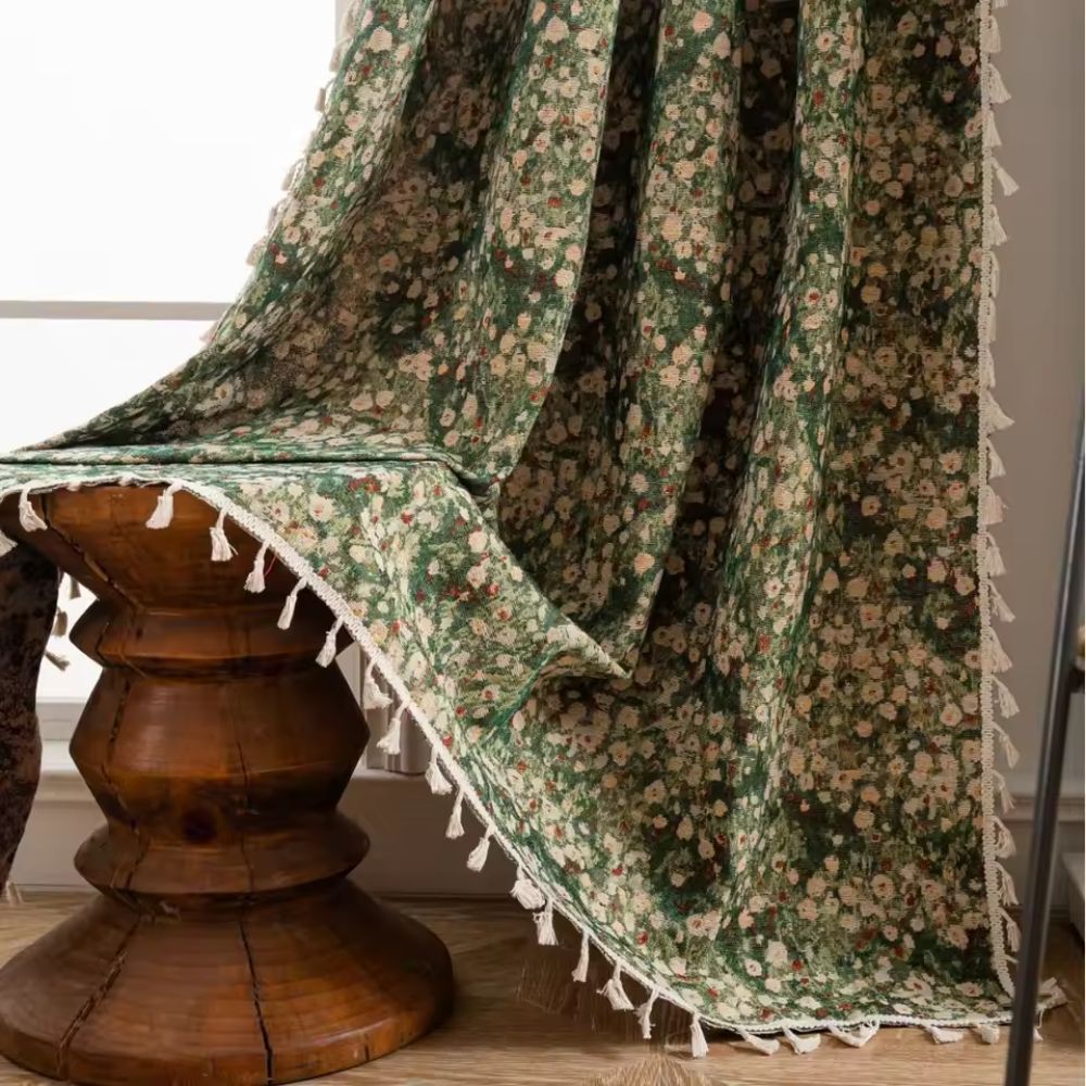 Vintage Floral Tapestry Curtain for Elegant Living Spaces - Euroselle
