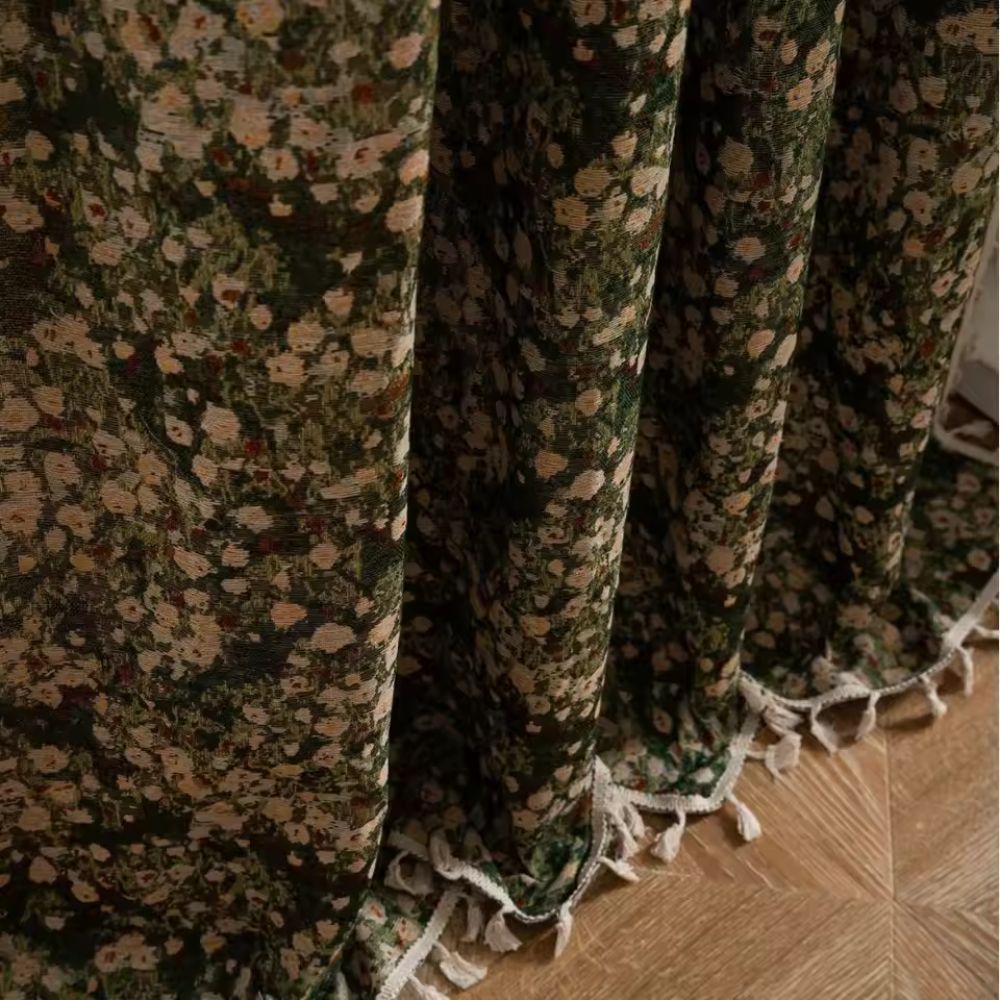 Vintage Floral Tapestry Curtain for Elegant Living Spaces - Euroselle