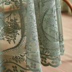 Elegant Sheer Lace Round Tablecloth Floral Design for Dining & Living Rooms - Euroselle