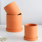 White Ceramic Flowerpot Elegant & Minimalist Décor Piece - Euroselle