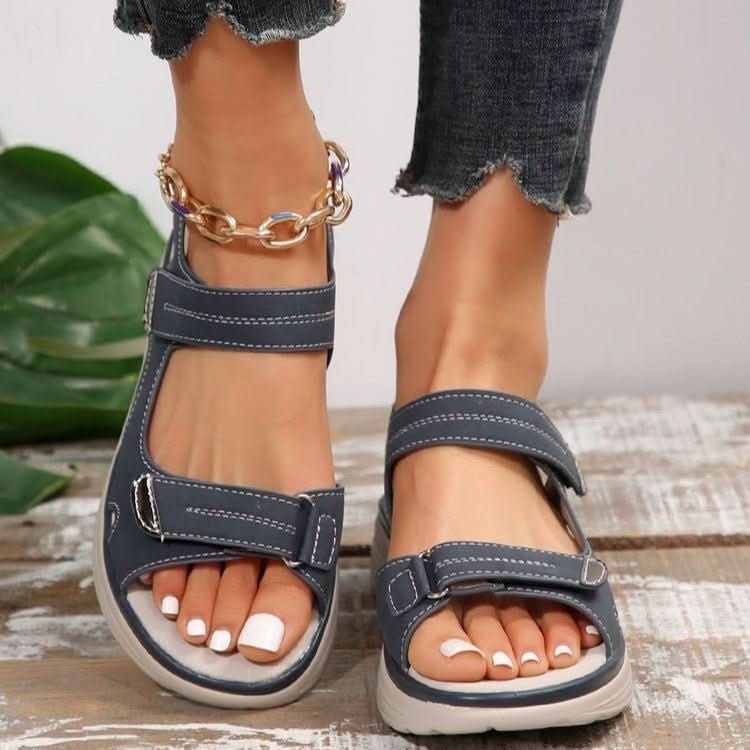 Arch Support Sandals with Adjustable Straps – Cushioned Orthopedic Footbed for All-Day Walking Comfort – Lightweight Summer Slides for