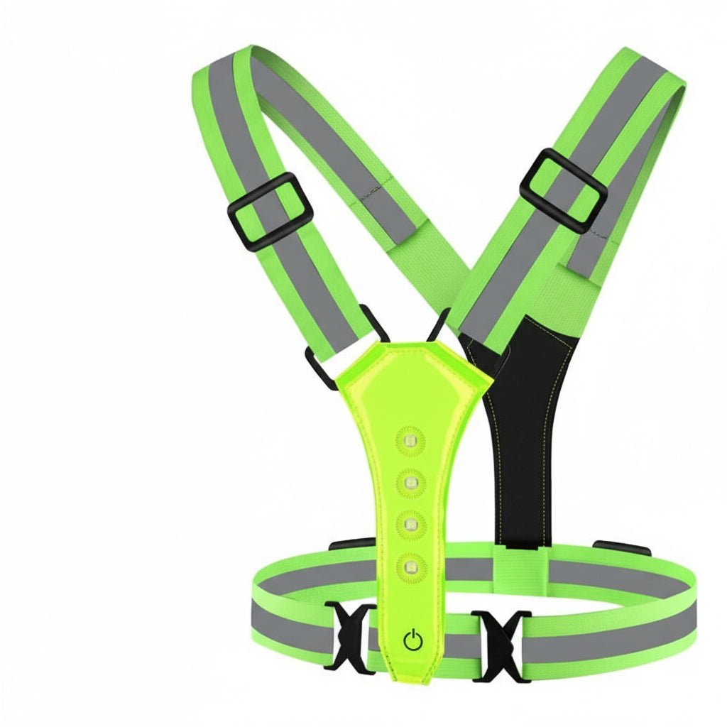 LumaGlow USB-oppladbar LED-vest – 360° synlighet, LED-paneler foran og bak