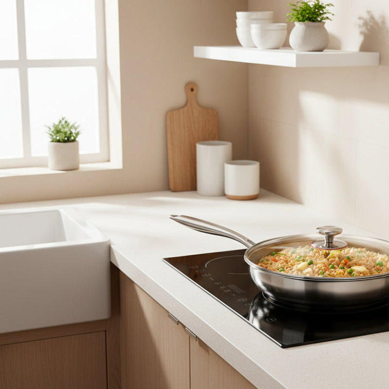Titanium Hammered Non-Stick Frying Pan Induction Ready - Euroselle