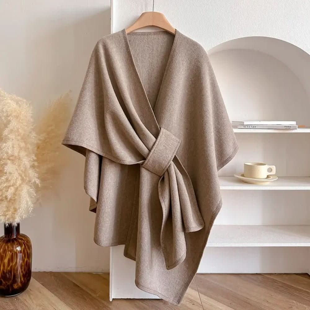 Kabát se šálou Aurora Shine — třpytivý ochranný zavinovací design