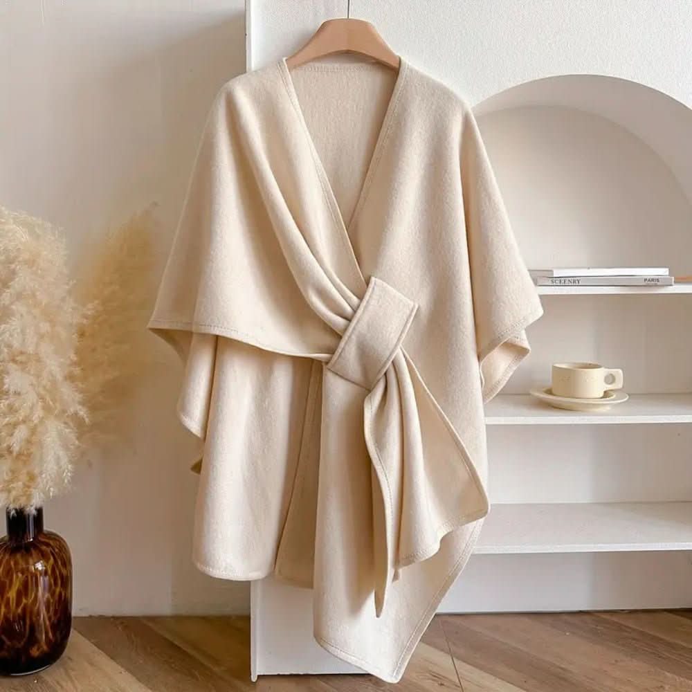 Kabát se šálou Aurora Shine — třpytivý ochranný zavinovací design