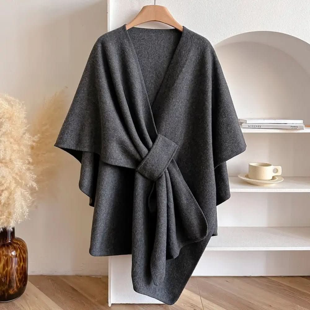 Kabát se šálou Aurora Shine — třpytivý ochranný zavinovací design