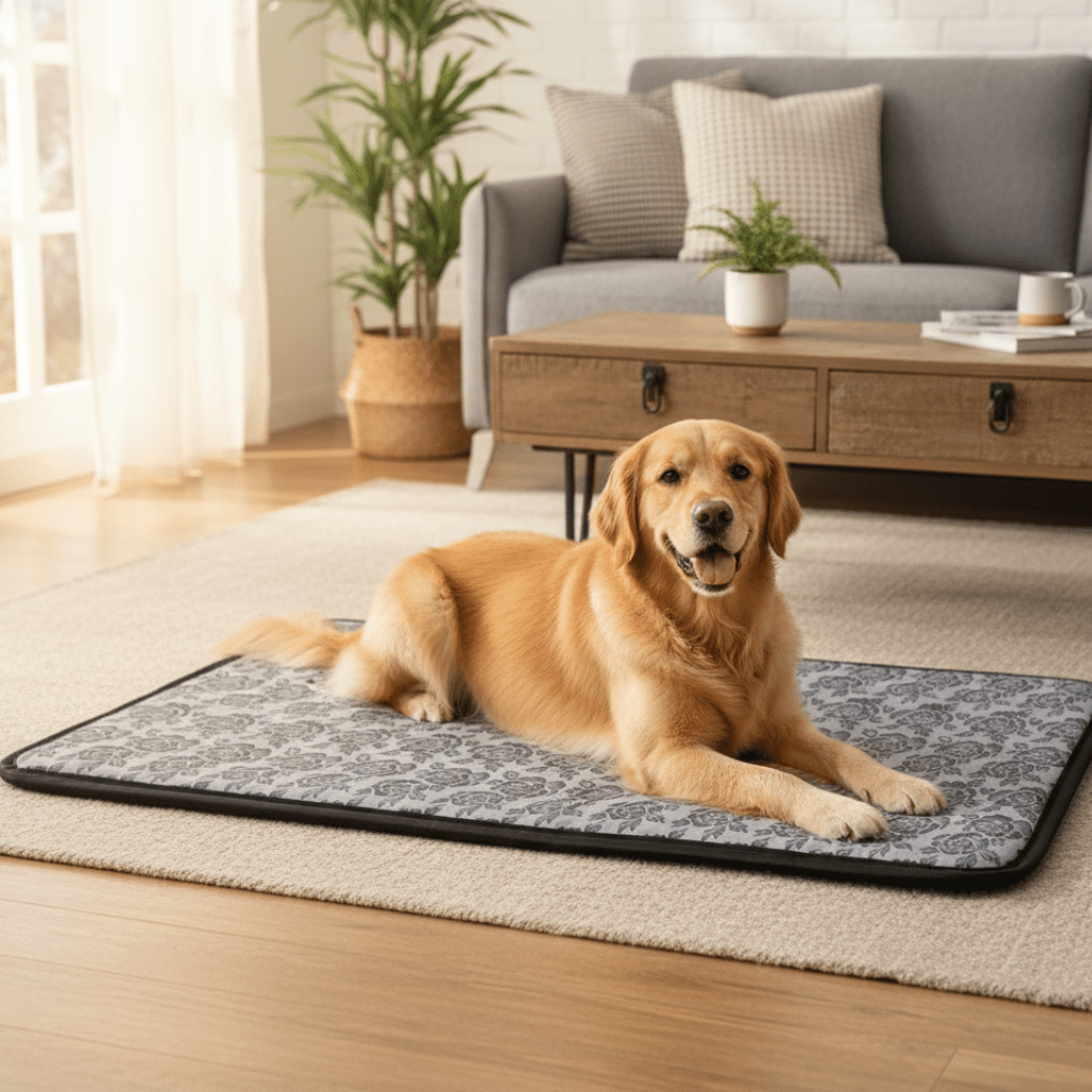 حصيرة التدفئة الكهربائية للحيوانات الأليفة Cozy Heat — تحكم مدمج في درجة الحرارة وسطح مقاوم للماء بالكامل