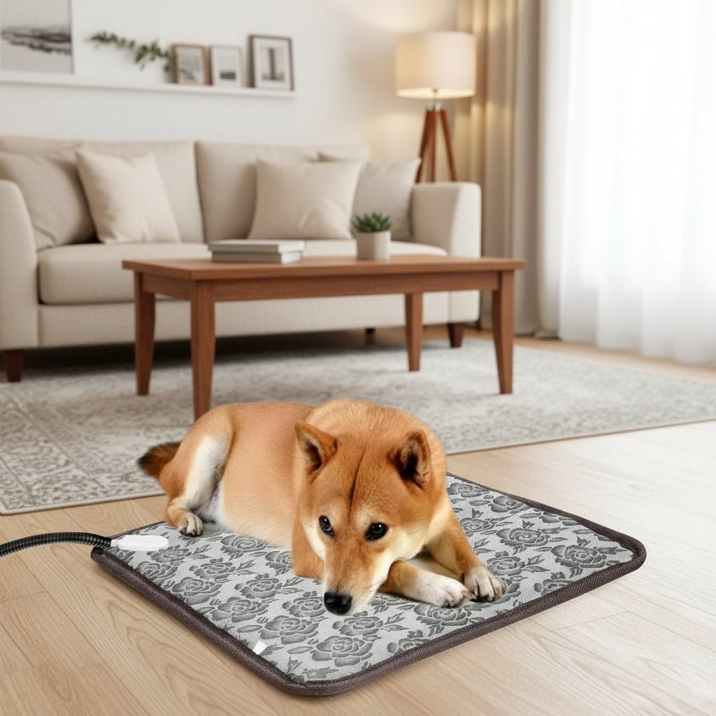 حصيرة التدفئة الكهربائية للحيوانات الأليفة Cozy Heat — تحكم مدمج في درجة الحرارة وسطح مقاوم للماء بالكامل