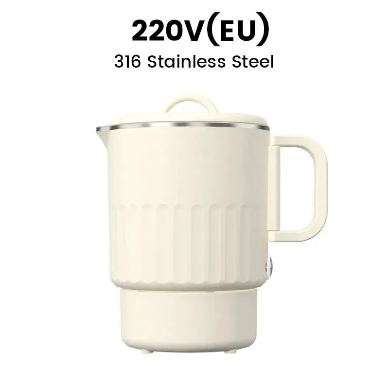 קומקום חשמלי מתקפל לנסיעות, 27 oz, בעל שני מצבי הספק ועשוי פלדת אל-חלד