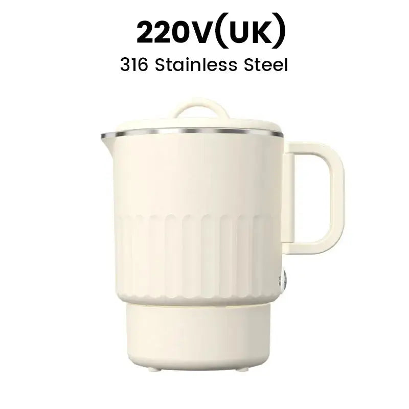 קומקום חשמלי מתקפל לנסיעות, 27 oz, בעל שני מצבי הספק ועשוי פלדת אל-חלד