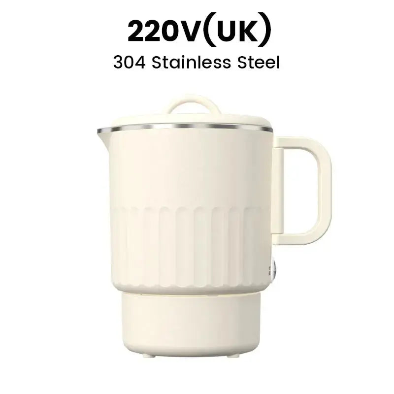 קומקום חשמלי מתקפל לנסיעות, 27 oz, בעל שני מצבי הספק ועשוי פלדת אל-חלד