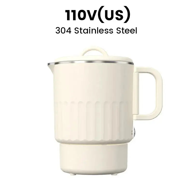 קומקום חשמלי מתקפל לנסיעות, 27 oz, בעל שני מצבי הספק ועשוי פלדת אל-חלד
