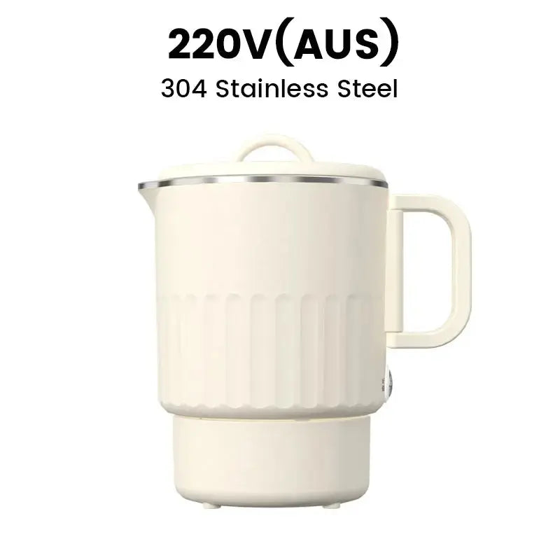 קומקום חשמלי מתקפל לנסיעות, 27 oz, בעל שני מצבי הספק ועשוי פלדת אל-חלד