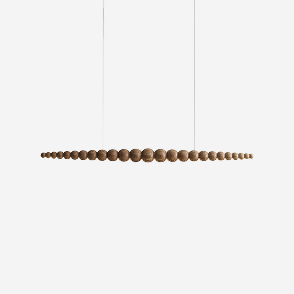 LED-pendellampe med globeskjerm, 46 tommer — metall, tre og akryl, 3000 K