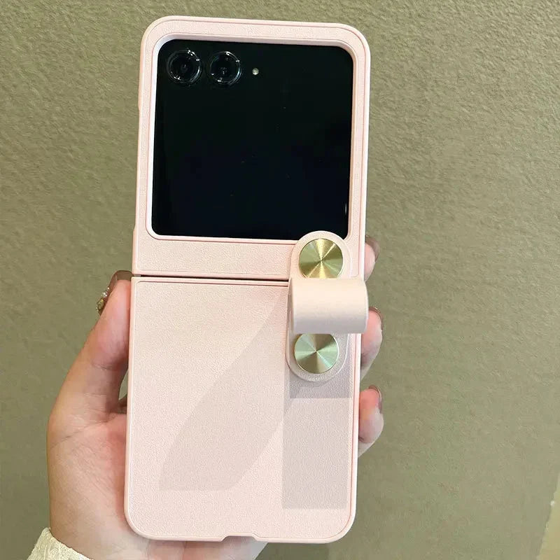 TPU-deksel for Motorola Razr — Fingerstropp, hevede kanter og kamerabeskyttelse
