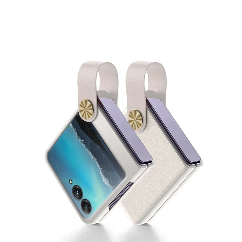 TPU-deksel for Motorola Razr — Fingerstropp, hevede kanter og kamerabeskyttelse
