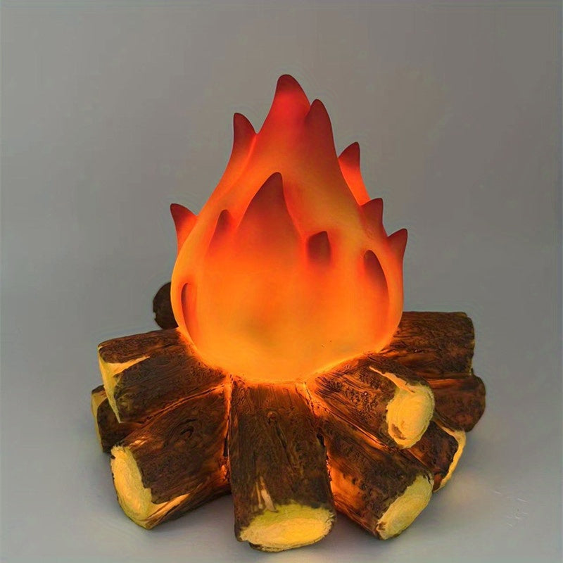 Flickering Flame LED Lamp – Realistic Campfire Effect, Battery-Powered, Safe Indoor/Outdoor Decor | Euroselle