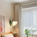 Flower Wall Sconce, Metal and Glass, Hardwired, E27 Bulb Base | Euroselle