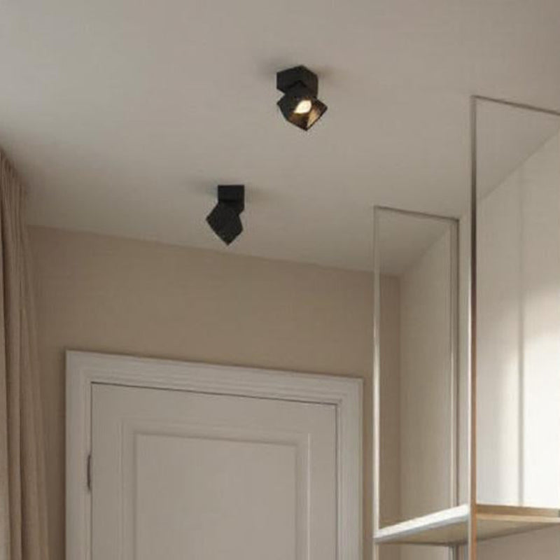 Verstellbare Würfel-LED-Deckenleuchte, semi-flush montiert, dimmbar, Aluminium | Euroselle