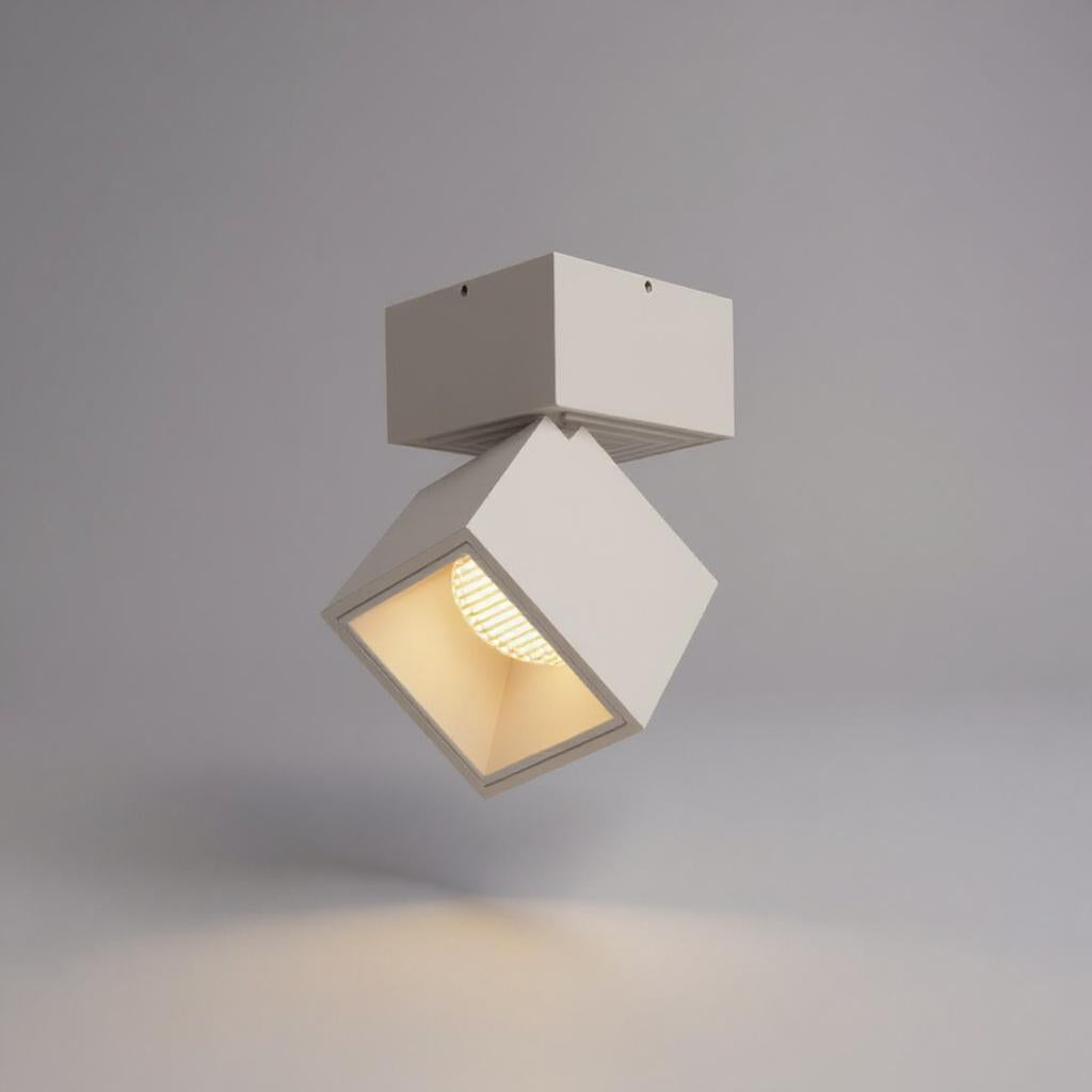 Verstellbare Würfel-LED-Deckenleuchte, semi-flush montiert, dimmbar, Aluminium | Euroselle