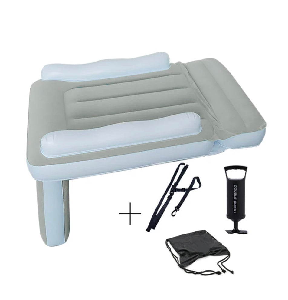Kids Airplane Travel Cushion PVC Flight Bed Toddler Sleep Mat Extender 35 x 18 Inch Carry-On for Family Vacation Long Flight Trips Comfort