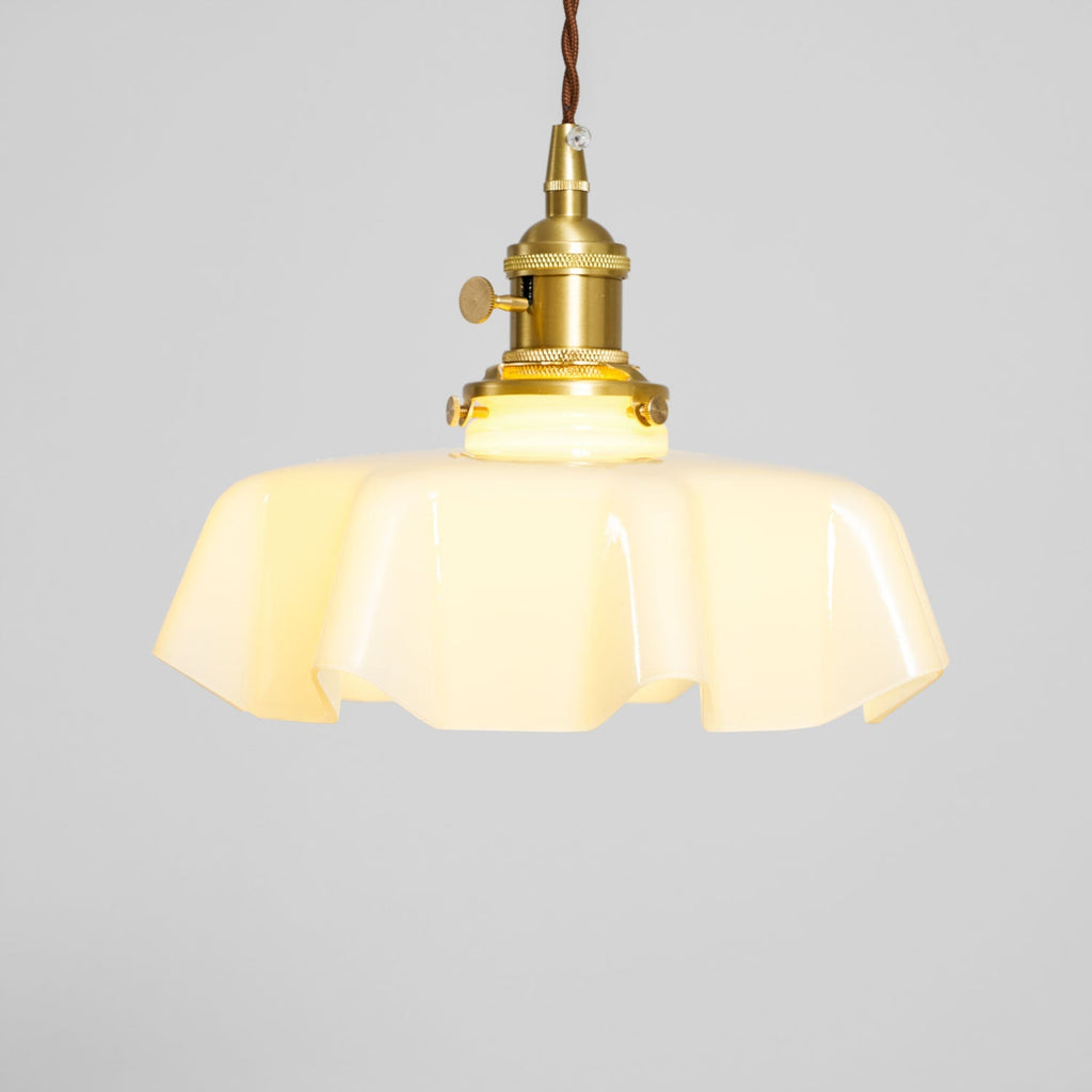 Textured Dome Pendant Light — Adjustable Height, White, Beige, Pink & Blue