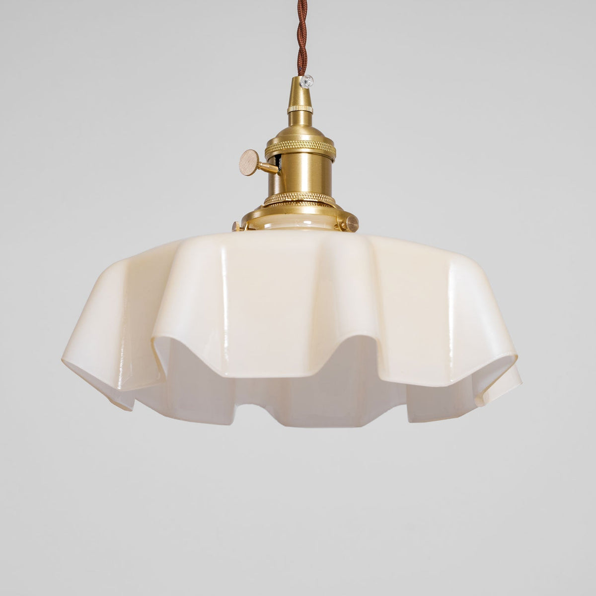 Textured Dome Pendant Light — Adjustable Height, White, Beige, Pink & Blue