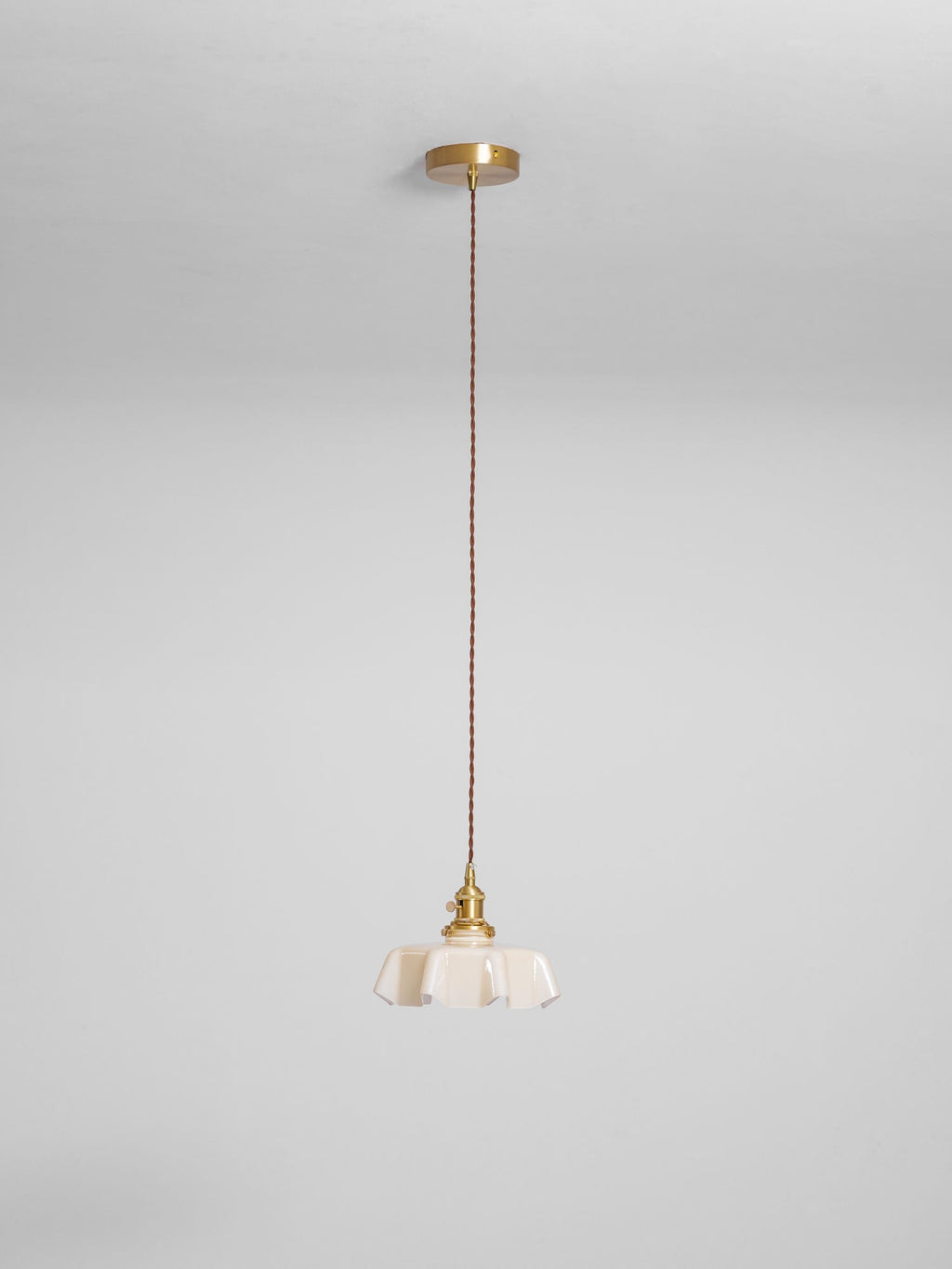 Textured Dome Pendant Light — Adjustable Height, White, Beige, Pink & Blue