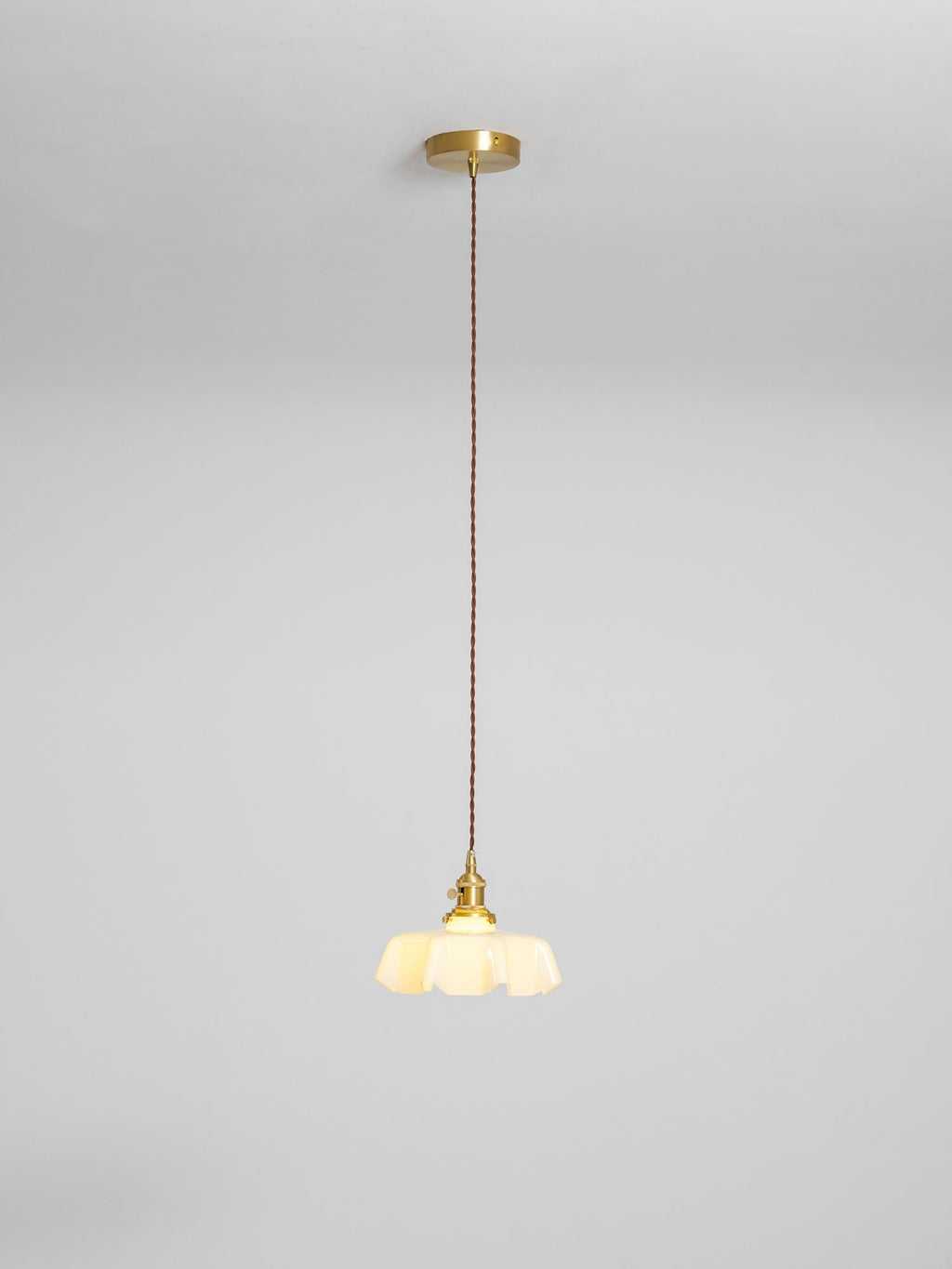 Textured Dome Pendant Light — Adjustable Height, White, Beige, Pink & Blue