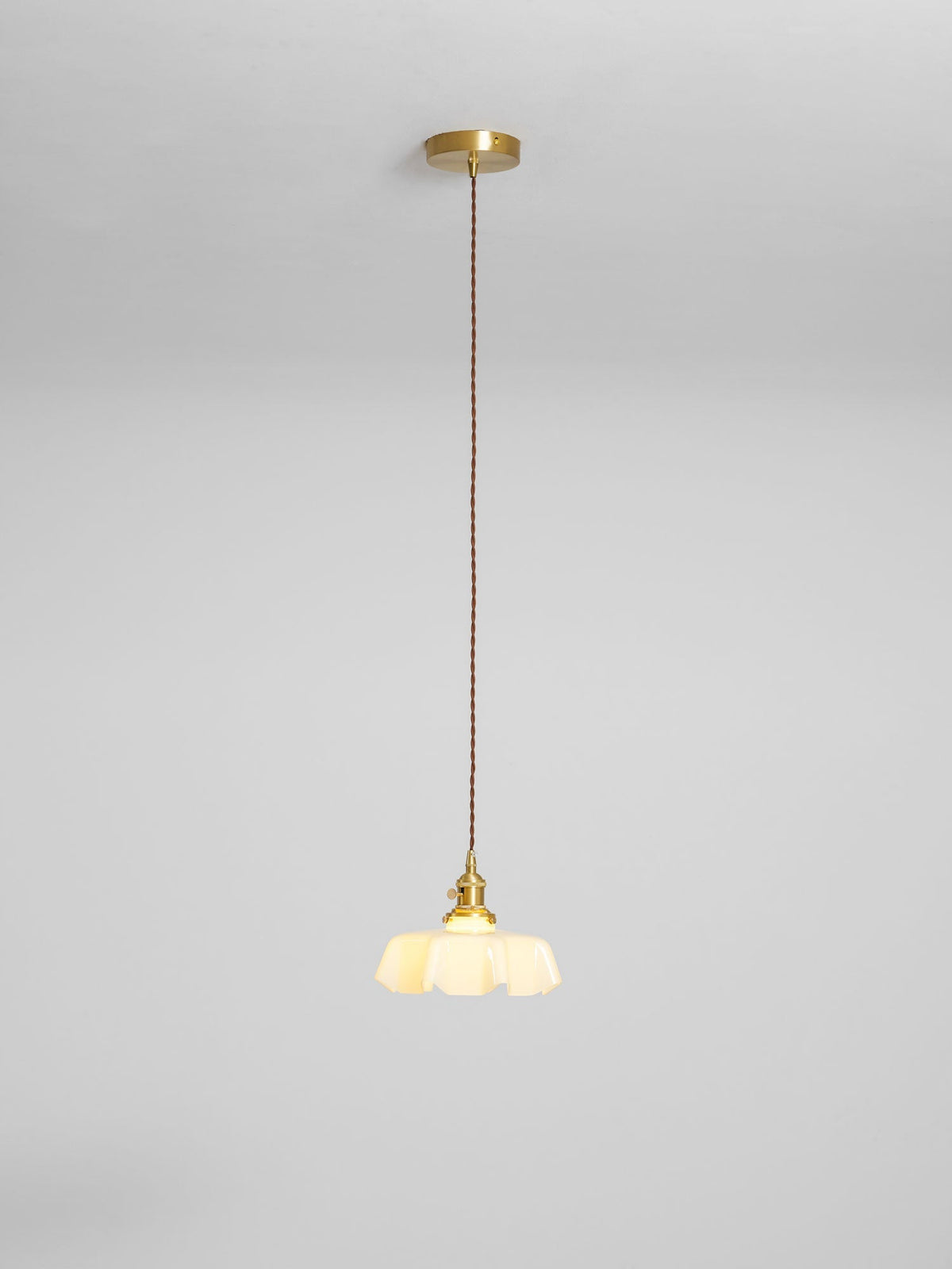 Textured Dome Pendant Light — Adjustable Height, White, Beige, Pink & Blue