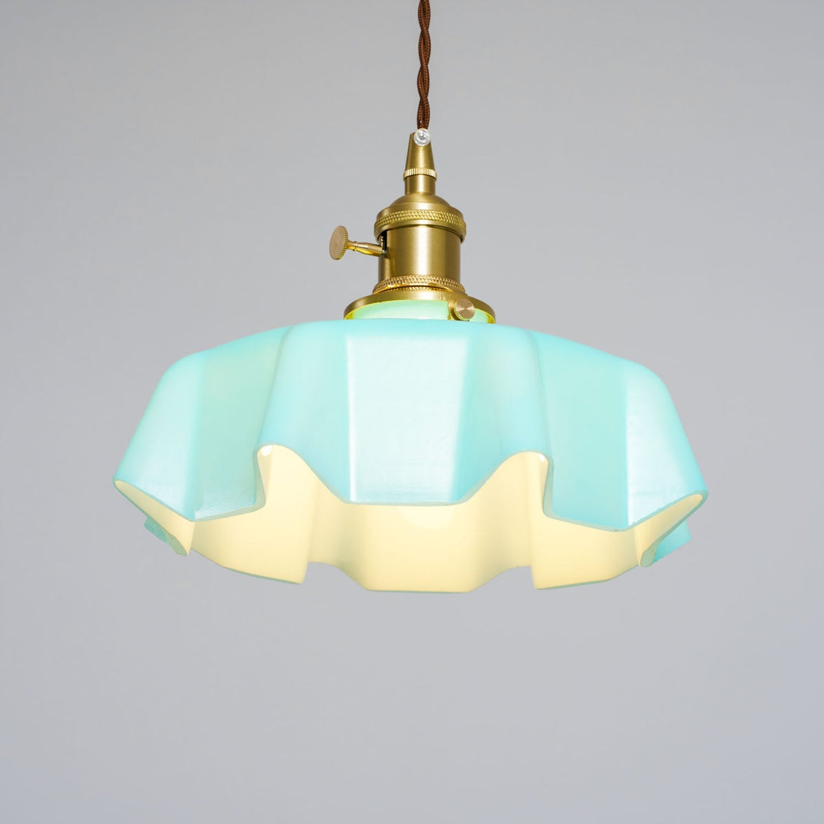 Textured Dome Pendant Light — Adjustable Height, White, Beige, Pink & Blue