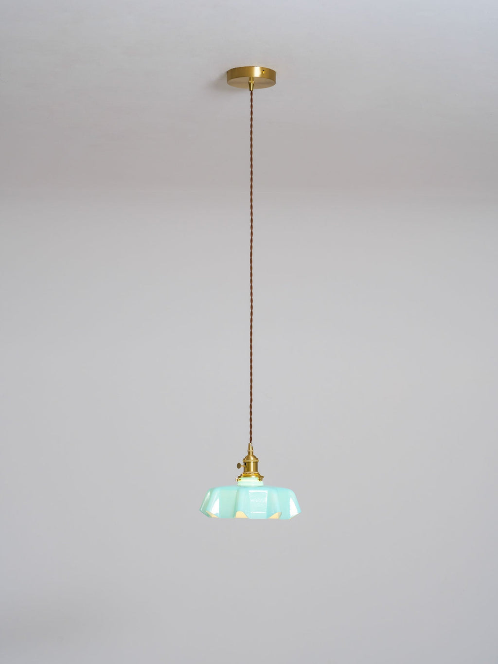 Textured Dome Pendant Light — Adjustable Height, White, Beige, Pink & Blue