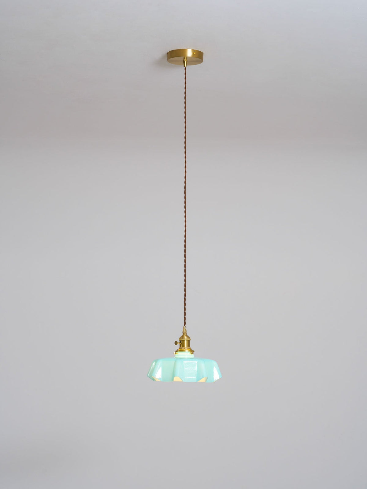 Textured Dome Pendant Light — Adjustable Height, White, Beige, Pink & Blue