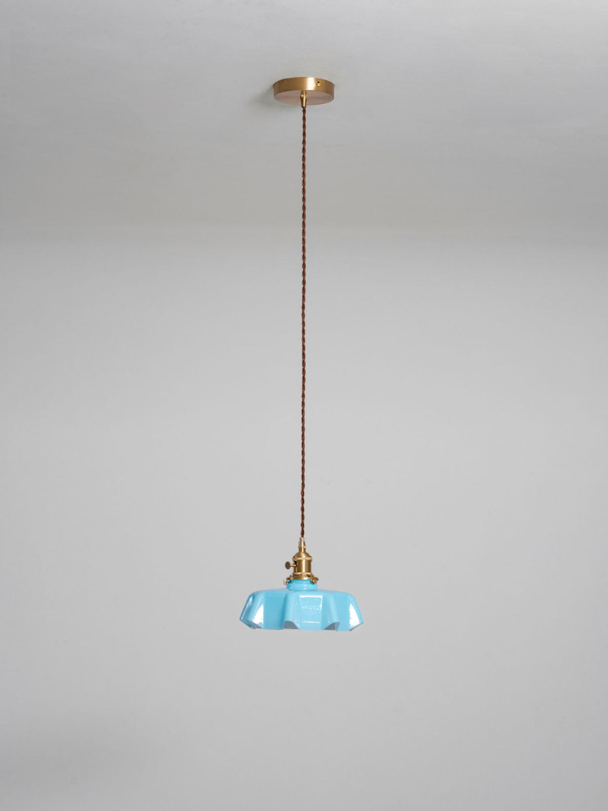 Textured Dome Pendant Light — Adjustable Height, White, Beige, Pink & Blue