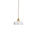 Textured Dome Pendant Light — Adjustable Height, White, Beige, Pink & Blue