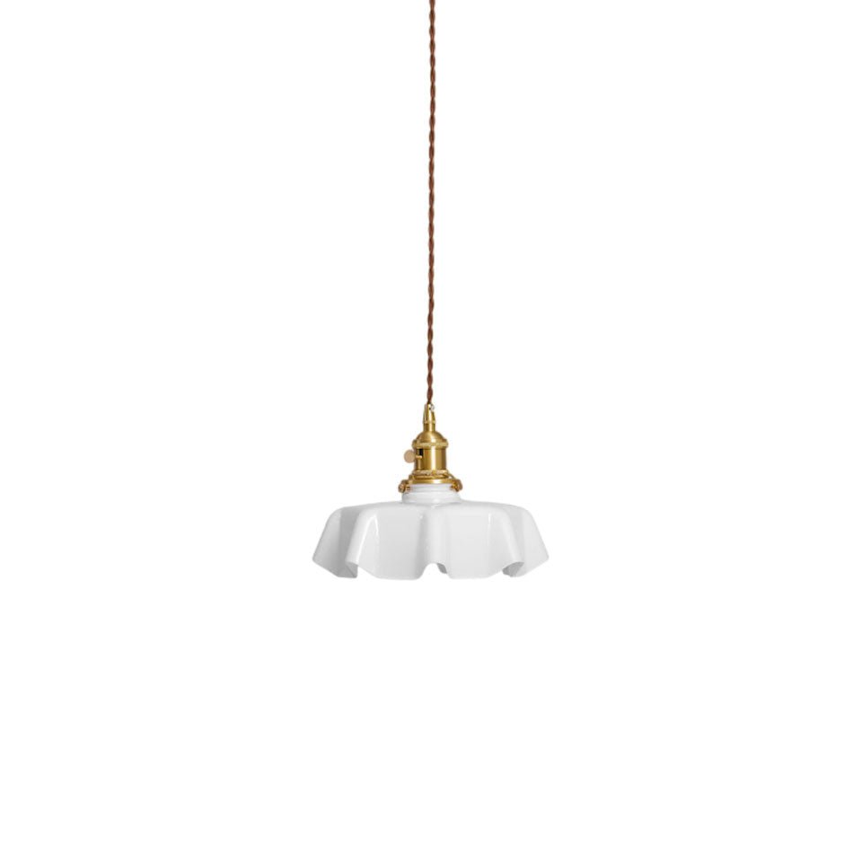 Textured Dome Pendant Light — Adjustable Height, White, Beige, Pink & Blue