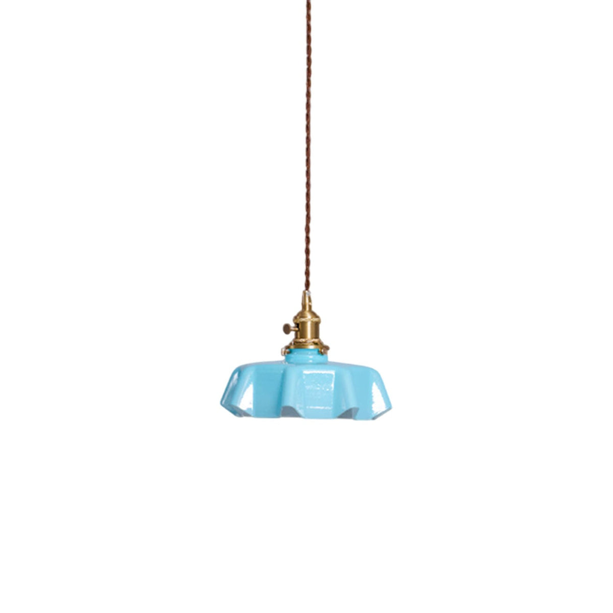 Textured Dome Pendant Light — Adjustable Height, White, Beige, Pink & Blue