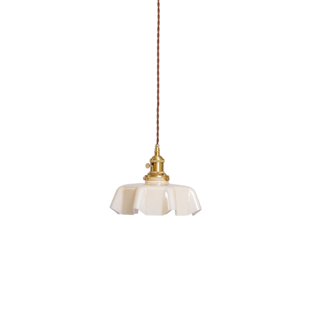 Textured Dome Pendant Light — Adjustable Height, White, Beige, Pink & Blue