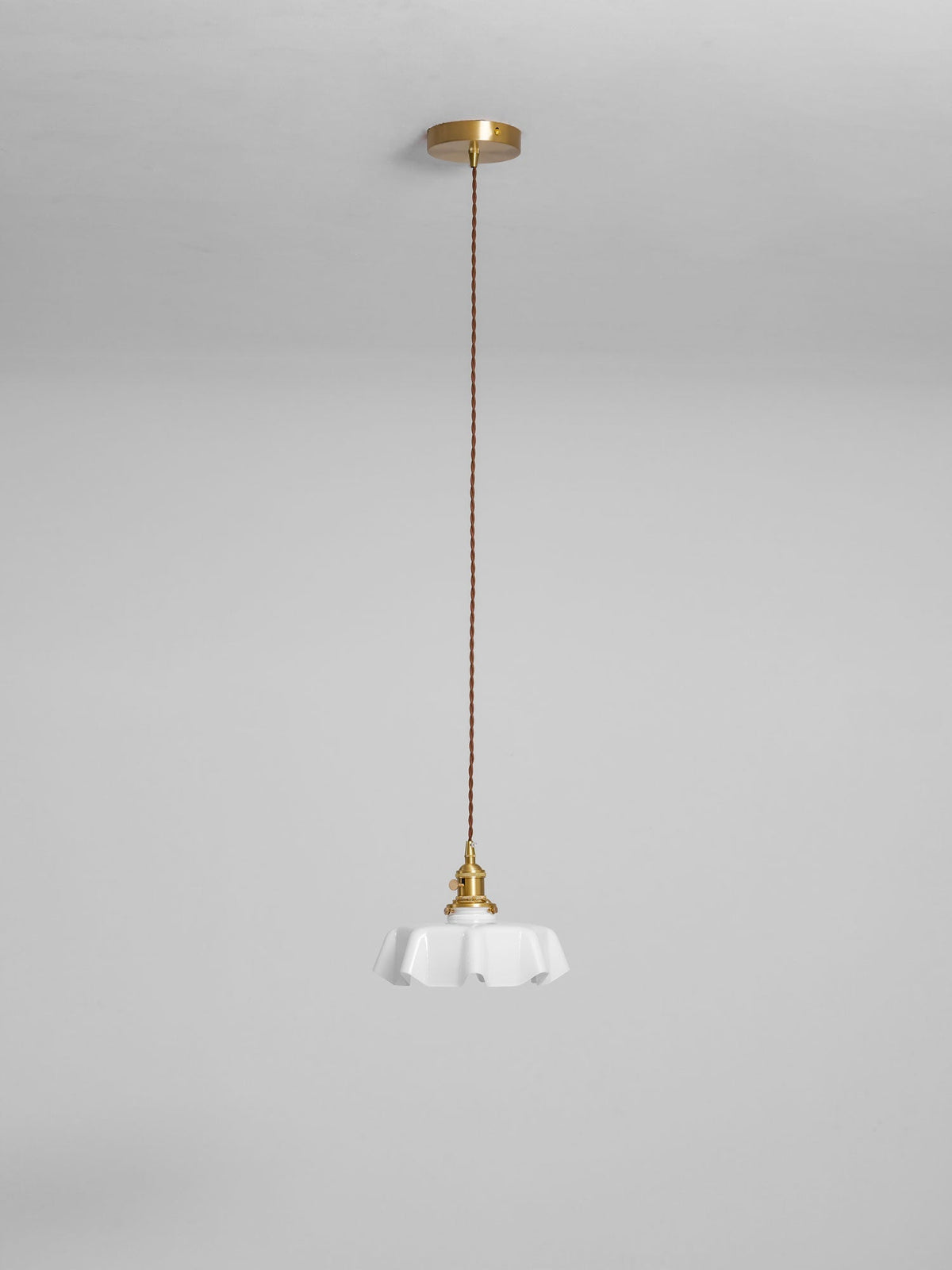 Textured Dome Pendant Light — Adjustable Height, White, Beige, Pink & Blue