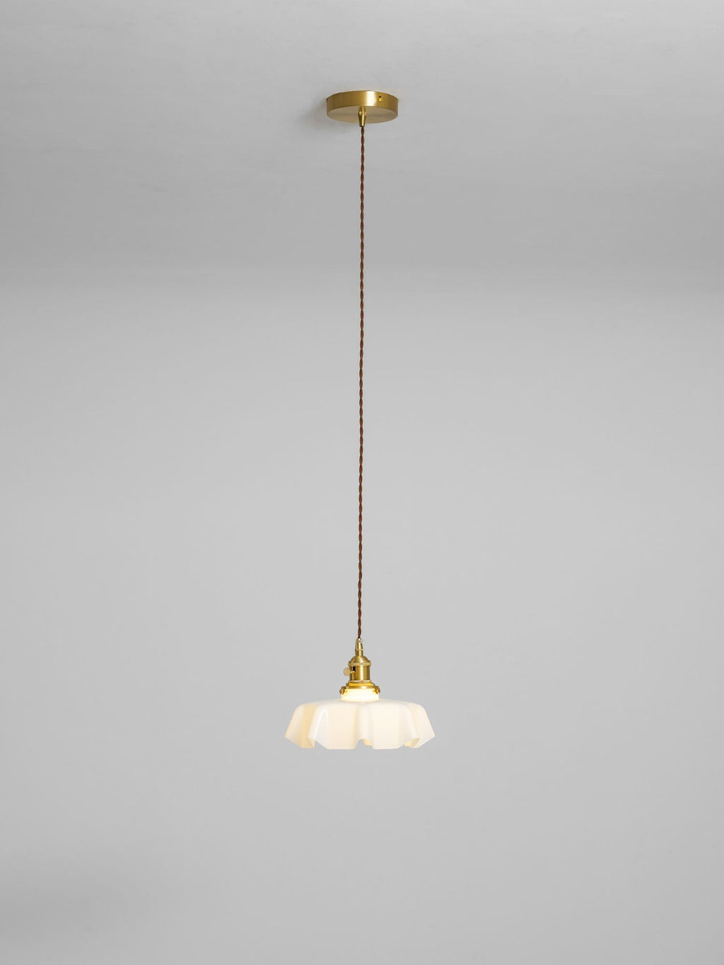 Textured Dome Pendant Light — Adjustable Height, White, Beige, Pink & Blue