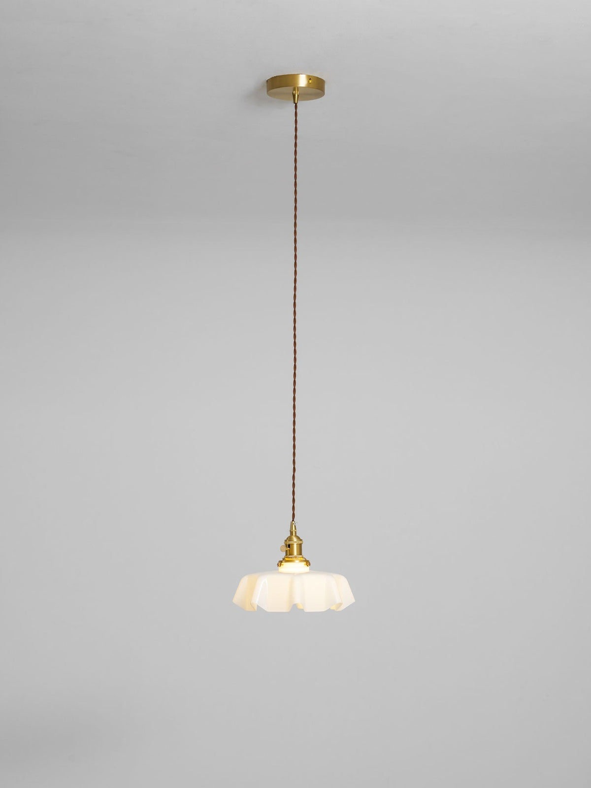 Textured Dome Pendant Light — Adjustable Height, White, Beige, Pink & Blue