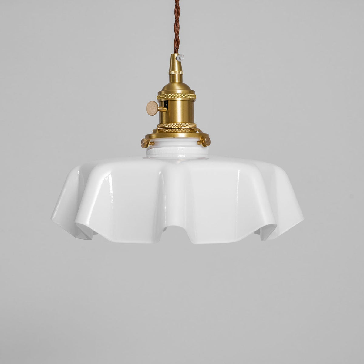 Textured Dome Pendant Light — Adjustable Height, White, Beige, Pink & Blue