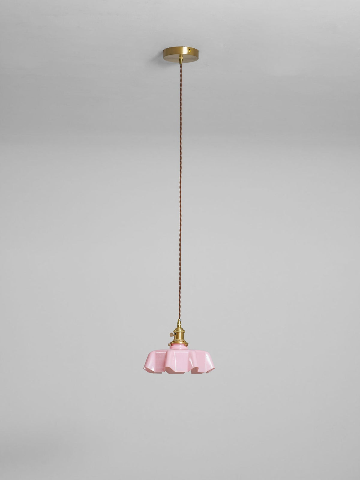Textured Dome Pendant Light — Adjustable Height, White, Beige, Pink & Blue