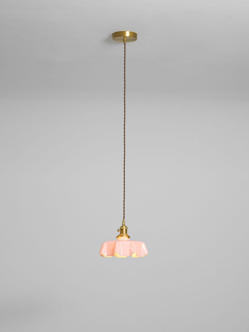 Textured Dome Pendant Light — Adjustable Height, White, Beige, Pink & Blue