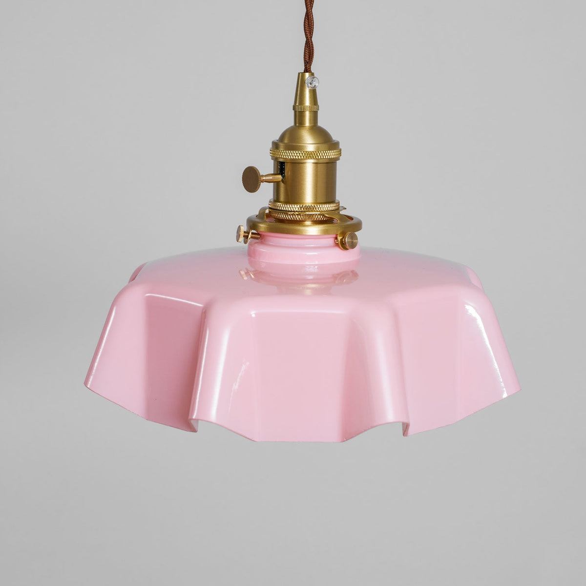 Textured Dome Pendant Light — Adjustable Height, White, Beige, Pink & Blue