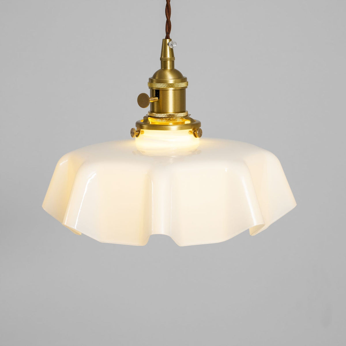 Textured Dome Pendant Light — Adjustable Height, White, Beige, Pink & Blue