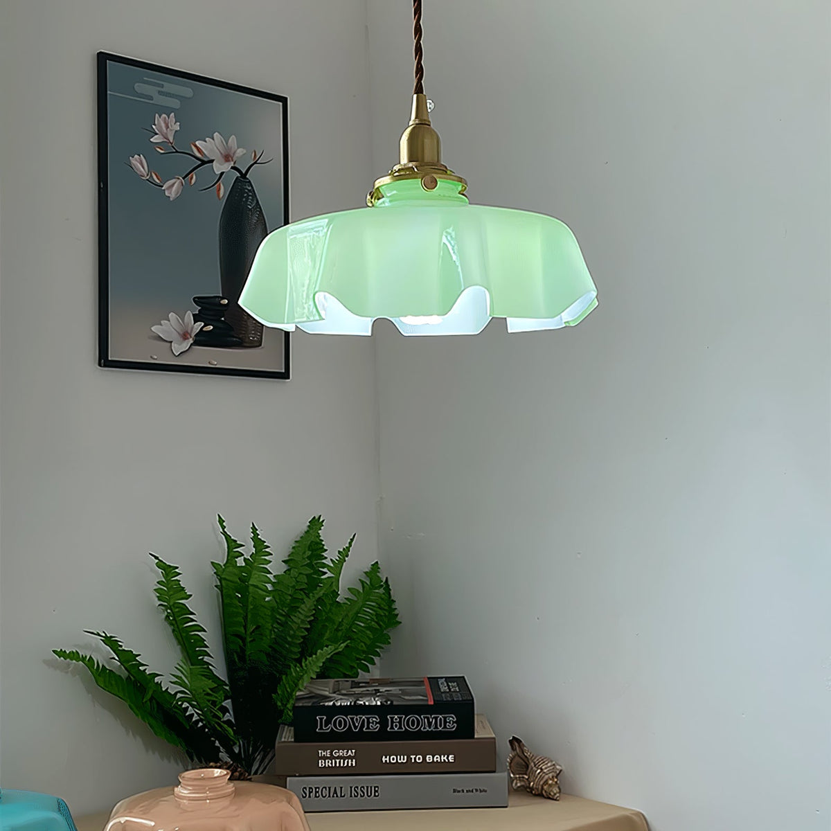 Textured Dome Pendant Light — Adjustable Height, White, Beige, Pink & Blue